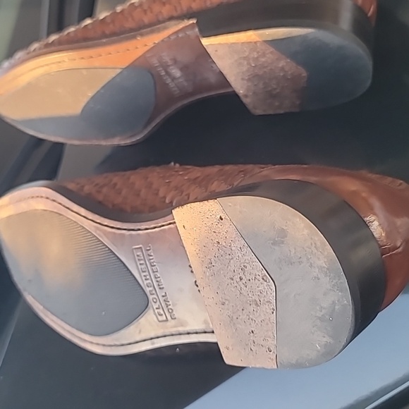 Florsheim Men's Shoes Size 10 Royal Imperial Brown Woven Leather Vintage Loafer - Picture 9 of 9